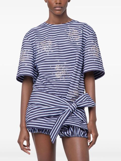 Rabanne striped T-shirt - Blue - zdjęcie produktu nr 2