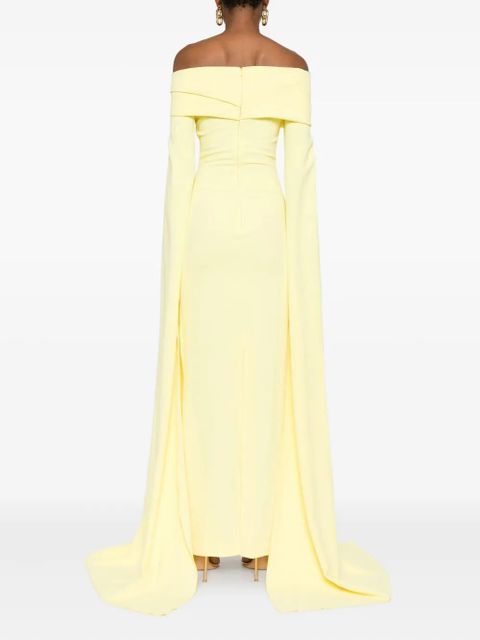 Solace London Nuri draped asymmetric dress - Yellow