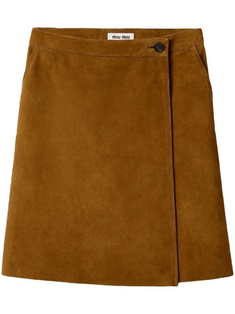 Miu Miu suede skirt - Brown - zdjęcie produktu nr 1