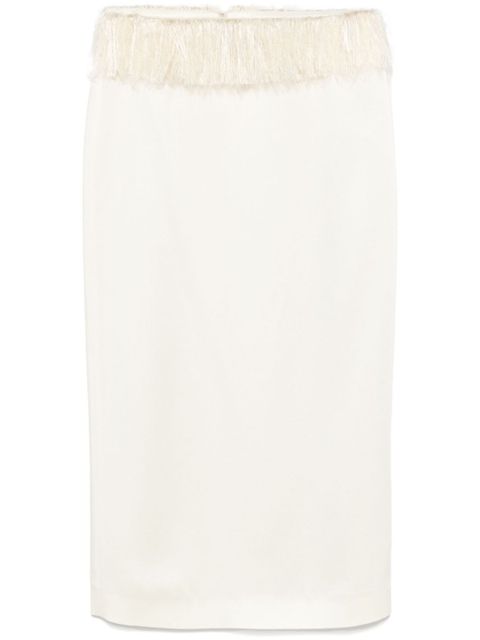 TOTEME fringed maxi skirt - White - zdjęcie produktu nr 1