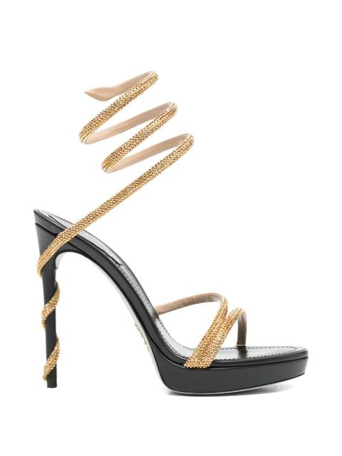 René Caovilla Margot spiral embellished sandals - Black - zdjęcie produktu nr 1