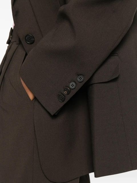 The Frankie Shop Bea button-fastening single-breasted blazer - Brown