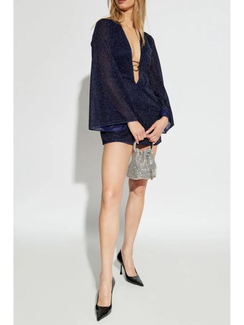Oséree lurex mini dress - Blue