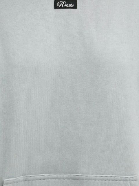 Rotate bluza bawełniana damska kolor szary z kapturem gładka 1134262387