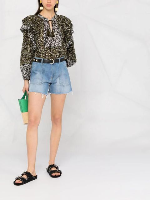 Ba&Sh Selby high-waist denim shorts - Blue - zdjęcie produktu nr 2