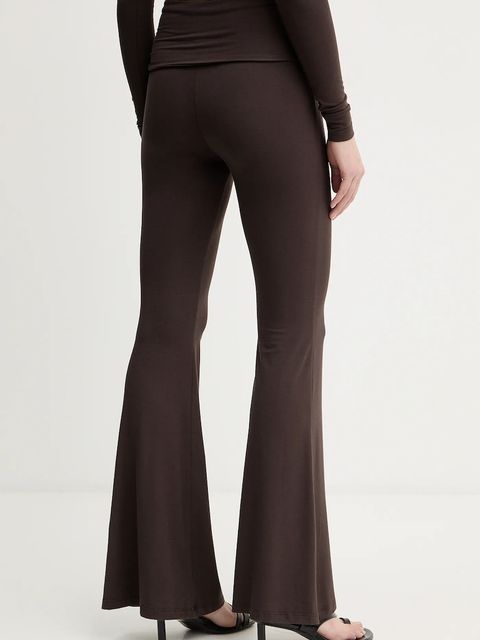 La Mania legginsy JULIEN damskie kolor brązowy gładkie JULIEN