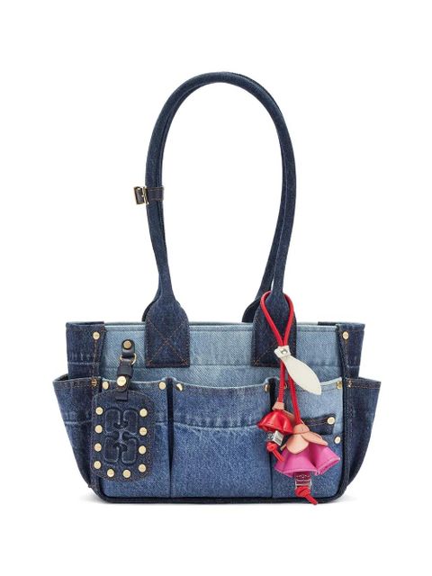 GANNI pocket studded shoulder bag - Blue - zdjęcie produktu nr 1