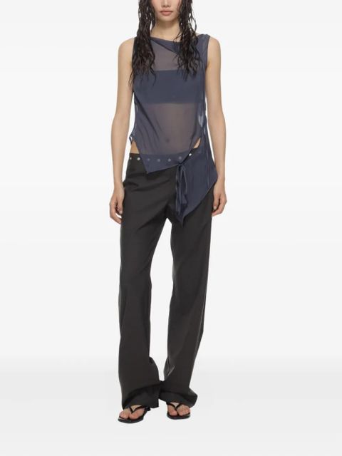 Paloma Wool asymmetric silk top - Blue - zdjęcie produktu nr 2