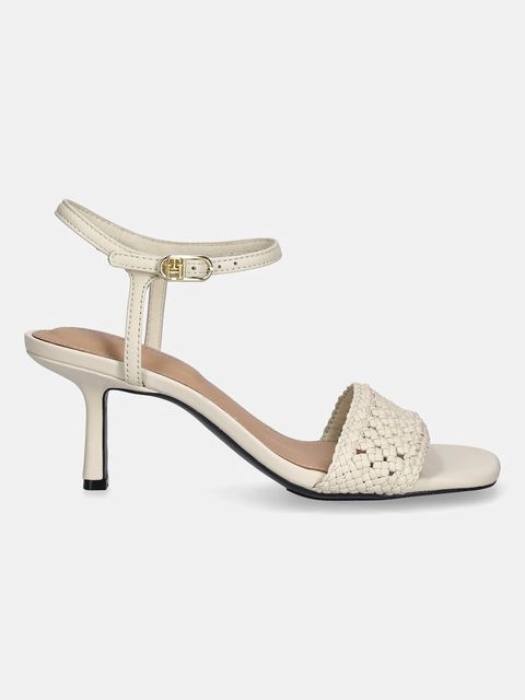 Tommy Hilfiger sandały CROCHET LTHR KITTEN SANDAL - zdjęcie produktu nr 2