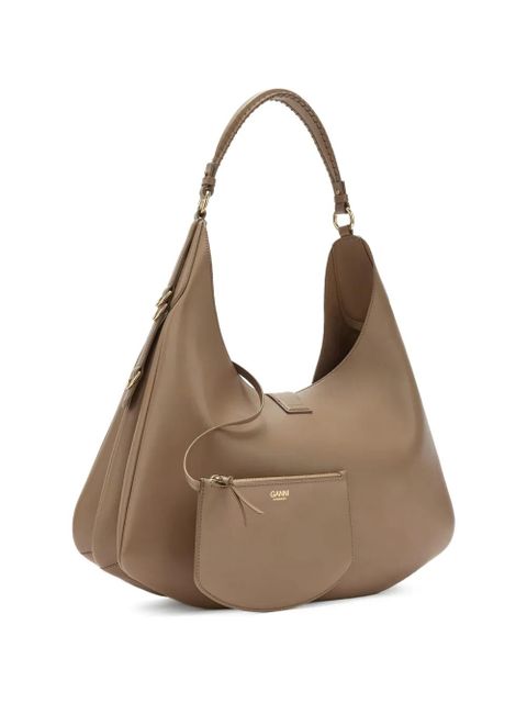 GANNI large Kat shoulder bag - Neutrals
