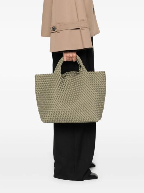 NAGHEDI medium St. Barths woven tote bag - Green