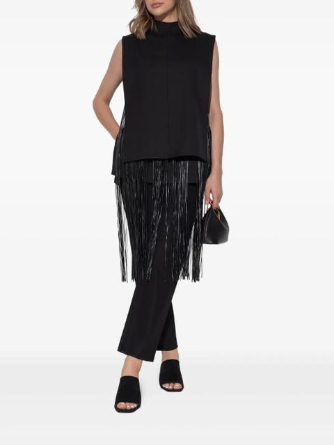 Sportmax Soraia fringed sleeveless top - Black - zdjęcie produktu nr 2