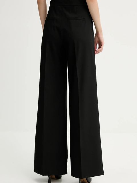 MAX&Co. spodnie damskie kolor czarny szerokie high waist 2528136014200