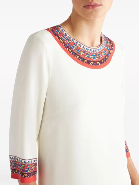 ETRO paisley-print cady dress - White