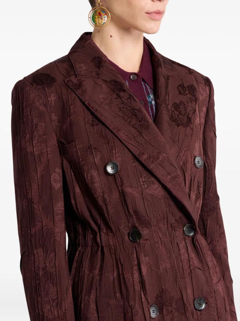 ETRO floral-embroidered double-breasted coat