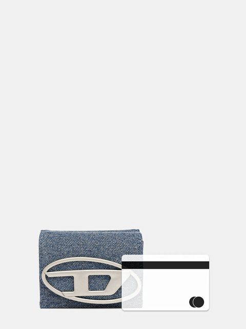 Diesel portfel 1DR 1DR TRI FOLD COIN XS II damski kolor niebieski X09887.P1730