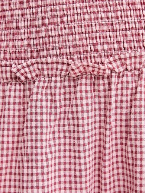 ALOHAS gingham smocked maxi dress - Red