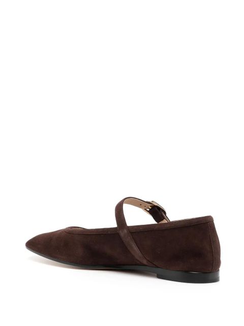 Le Monde Beryl buckled suede ballerina shoes - Brown - zdjęcie produktu nr 2