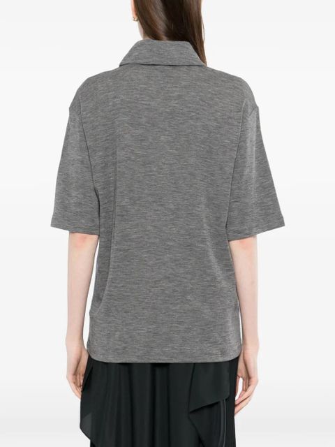 Róhe knitted polo top - Grey