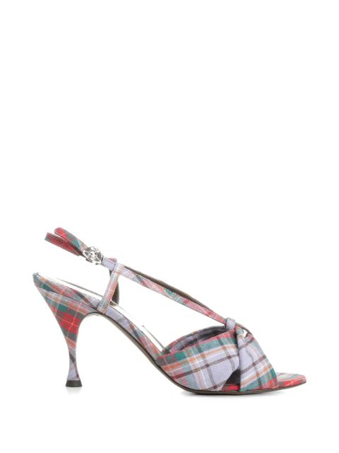Vivienne Westwood Marilyn plaid knot sandals - Purple - zdjęcie produktu nr 1