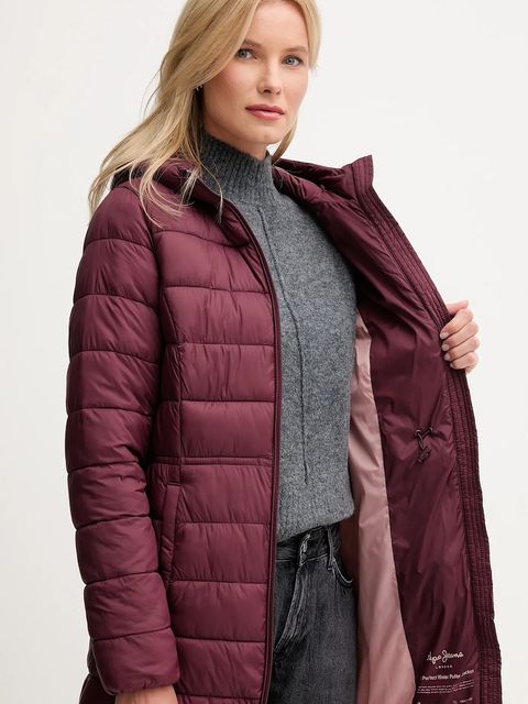 Pepe Jeans kurtka kolor bordowy przejściowa PL4024372