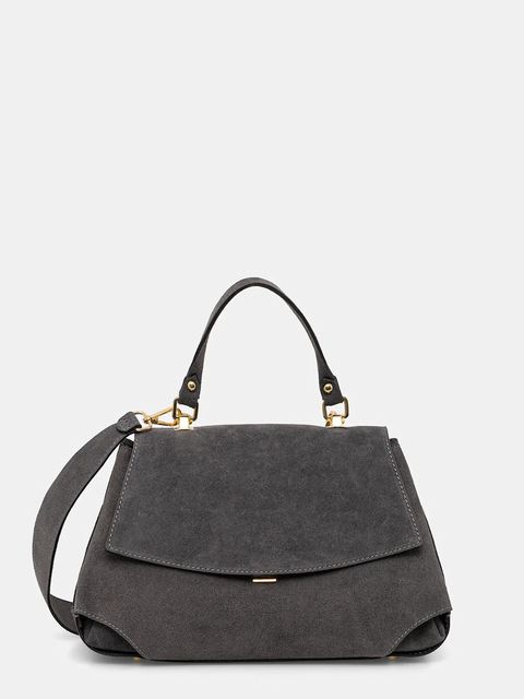 Answear.LAB torebka zamszowa kolor szary - zdjęcie produktu nr 1