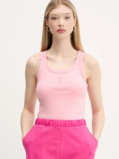 HUGO top damski kolor różowy 50514489 - zdjęcie produktu nr 1