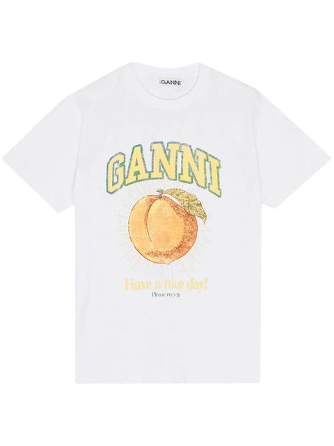 GANNI logo-print T-shirt - White - zdjęcie produktu nr 1