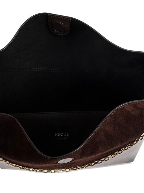 NEOUS Pavo suede chain-strap tote bag - Brown
