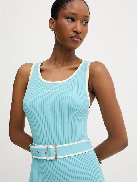 Karl Lagerfeld sukienka kolor niebieski midi dopasowana A3W13039