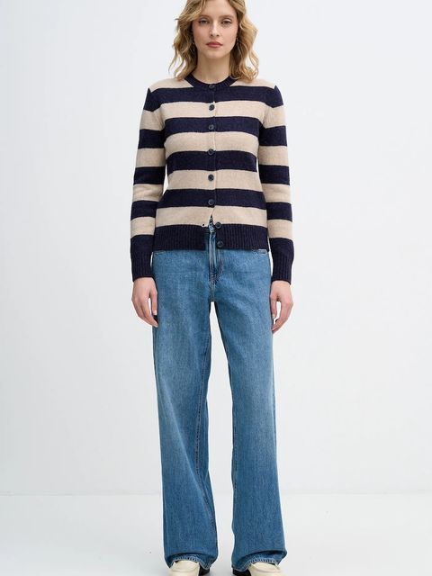 United Colors of Benetton kardigan wełniany kolor beżowy lekki 103ME5014