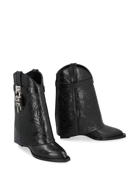 Givenchy 60mm Shark Lock Cowboy leather boots - Black - zdjęcie produktu nr 2