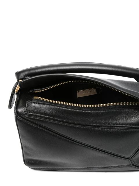 LOEWE mini Featherlight Puzzle leather cross body bag - Black
