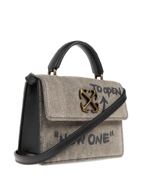 Off-White baby Jitney logo-plaque tote bag - Neutrals