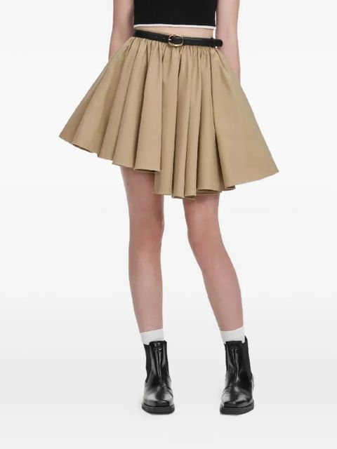 Self-Portrait pleated asymmetric skirt - Neutrals - zdjęcie produktu nr 1