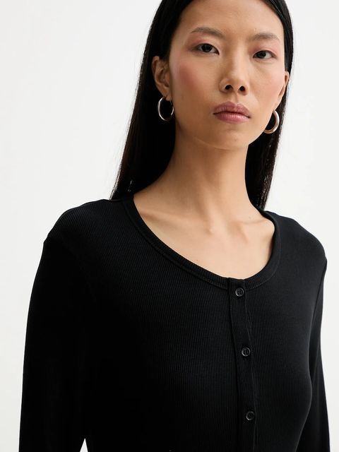 MUNTHE longsleeve GRACE kolor czarny 247112324769