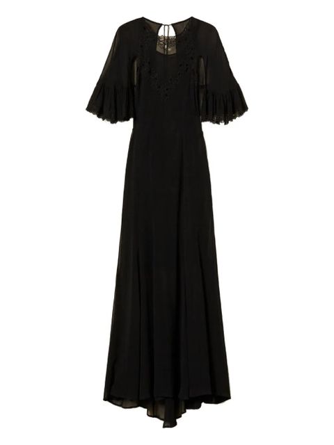 TWINSET embroidered georgette dress - Black - zdjęcie produktu nr 1