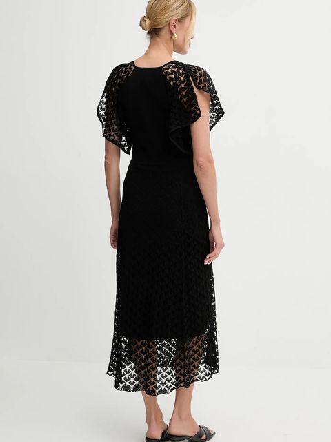 BOSS sukienka kolor czarny midi rozkloszowana 50548523 - zdjęcie produktu nr 2