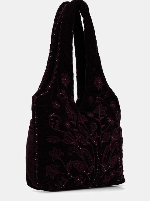 Hoss Intropia torebka welurowa kolor bordowy 2052028 - zdjęcie produktu nr 2