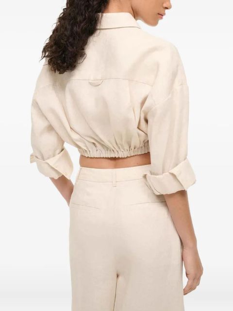 STAUD Lisa linen blouse - Neutrals