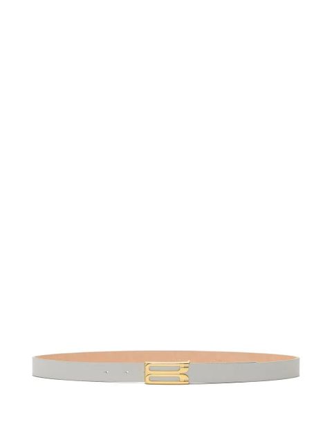 Victoria Beckham Dorian leather belt - Grey - zdjęcie produktu nr 1