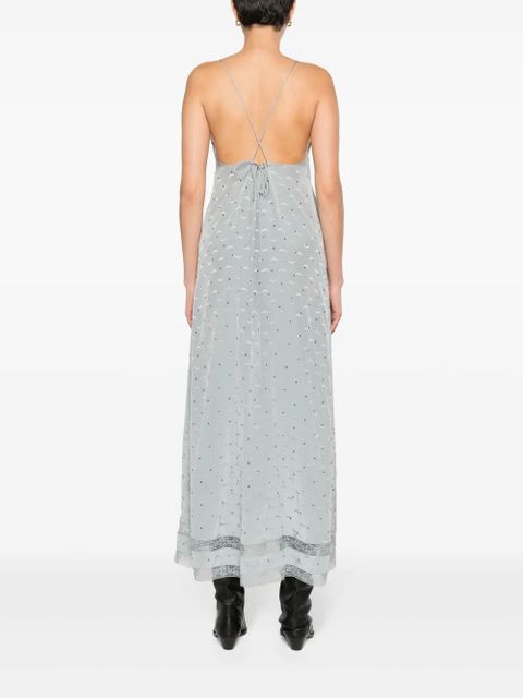 Zadig&Voltaire Reman silk maxi dress - Blue