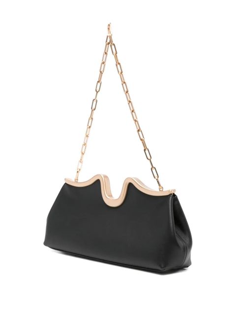 Cult Gaia Valma curved-frame chain-strap clutch - Black
