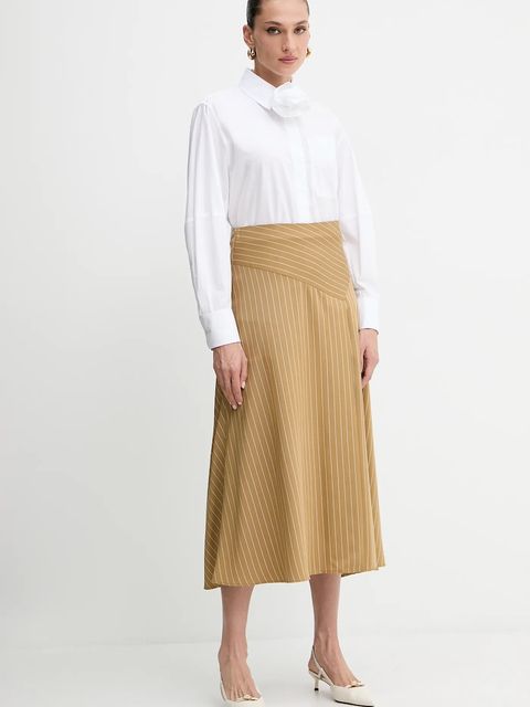 MAX&Co. spódnica kolor zielony midi rozkloszowana 2526106081200