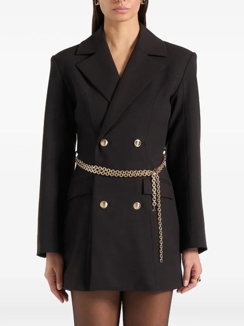 Manière De Voir double breasted chain blazer dress - Black