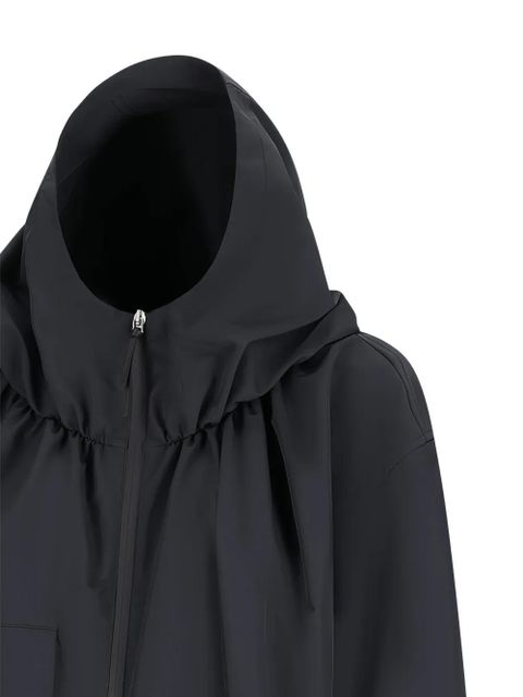 Jil Sander hooded gathered jacket - Black