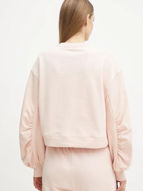 Pinko bluza bawełniana damska kolor różowy z aplikacją 102827 A2G8