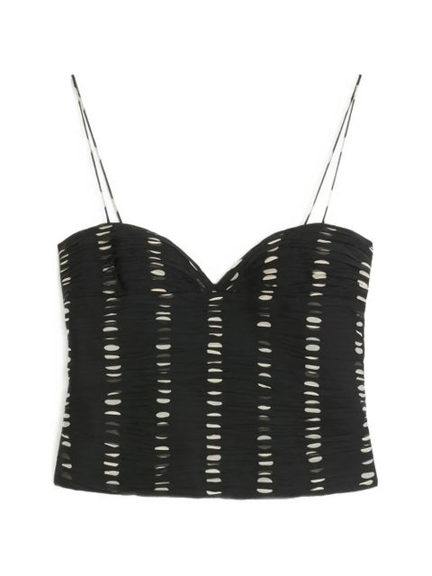 Valentino Garavani Plusdepois-print chiffon top - Black - zdjęcie produktu nr 1