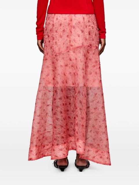 GANNI floral midi skirt - Pink