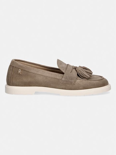 Tommy Hilfiger mokasyny damskie zamszowe LIGHT SUEDE TASSEL LOAFER - zdjęcie produktu nr 1